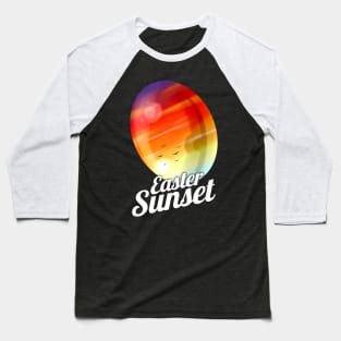 Easter Sunset Painted Easter Egg For Egg Hunt On Easter Baseball T-Shirt